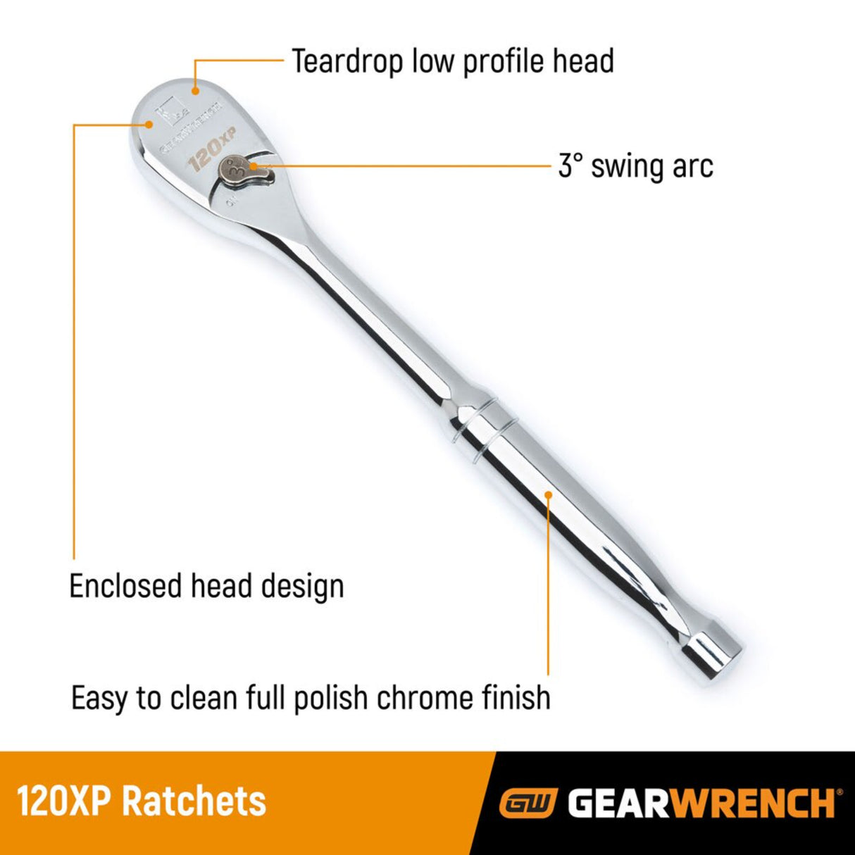 GearWrench 80700P 49-Pc 1/2" Drive 6-Point 120XP Socket Set — Standard & Deep, SAE & Metric