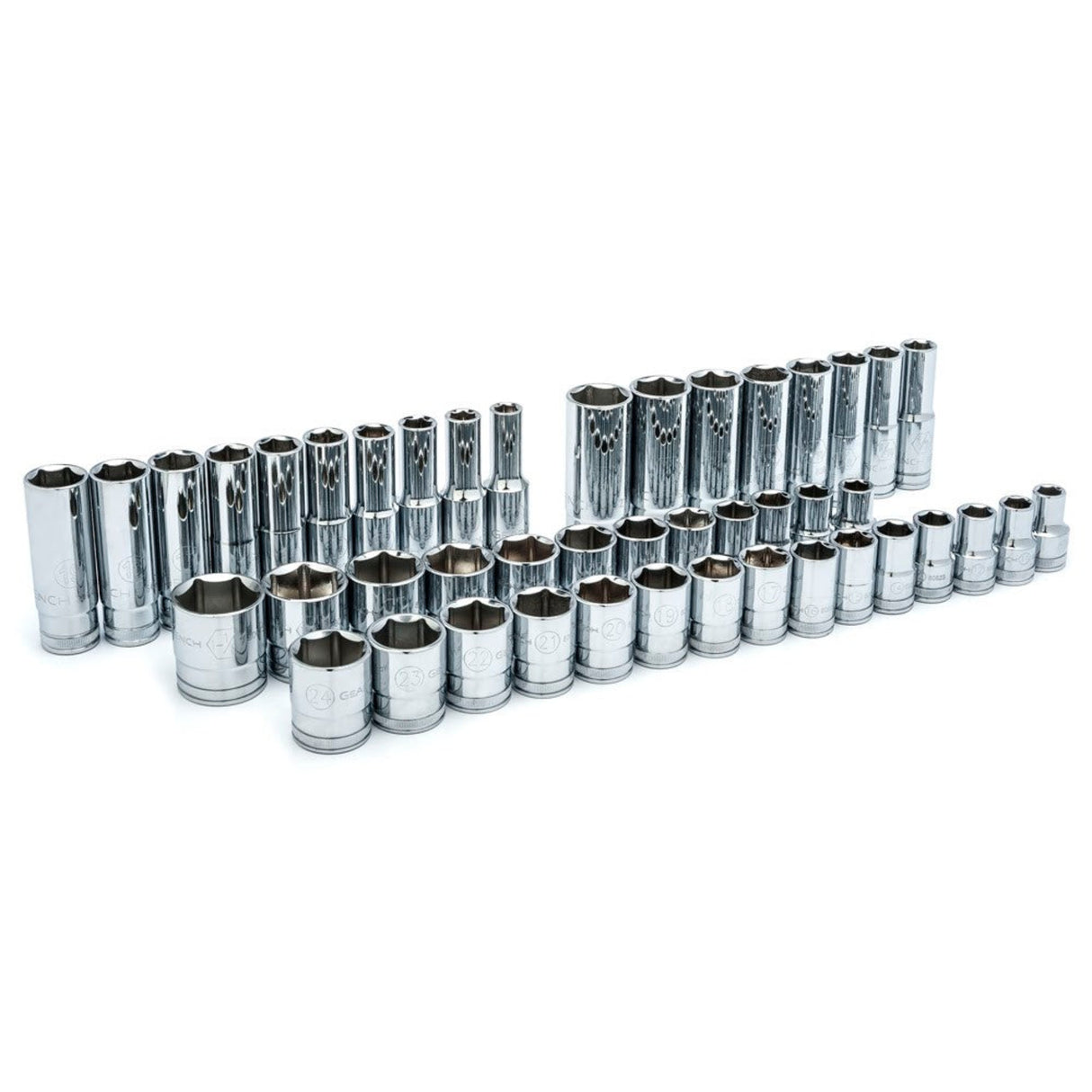 GearWrench 80700P 49-Pc 1/2" Drive 6-Point 120XP Socket Set — Standard & Deep, SAE & Metric