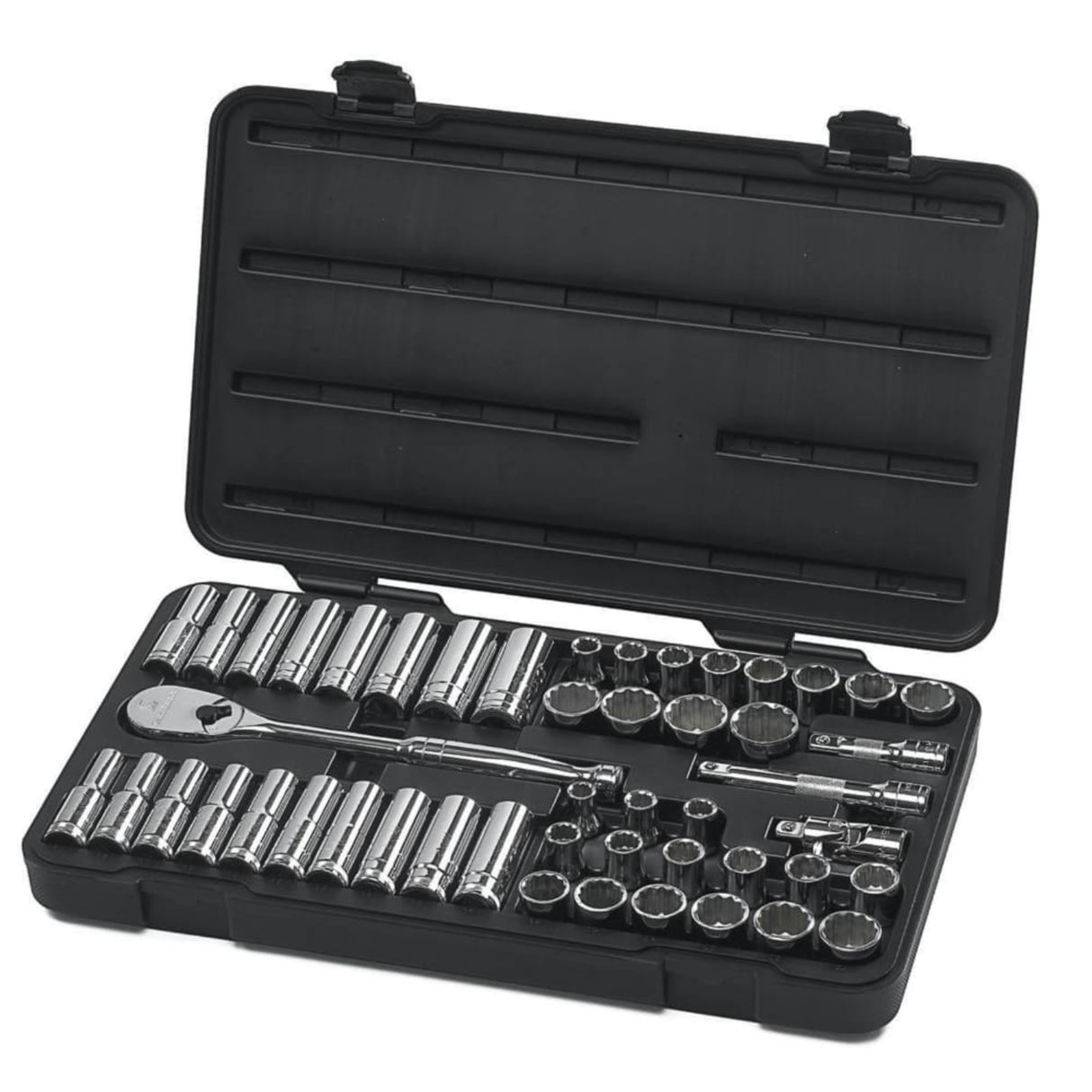 GearWrench 80701 49-Pc 1/2" Drive 12-Point Socket Set — Standard & Deep, SAE & Metric