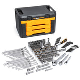 GearWrench 80940 219-Pc Mechanics Tool Set — 1/4", 3/8", 1/2" Drive, 3-Drawer Storage Box