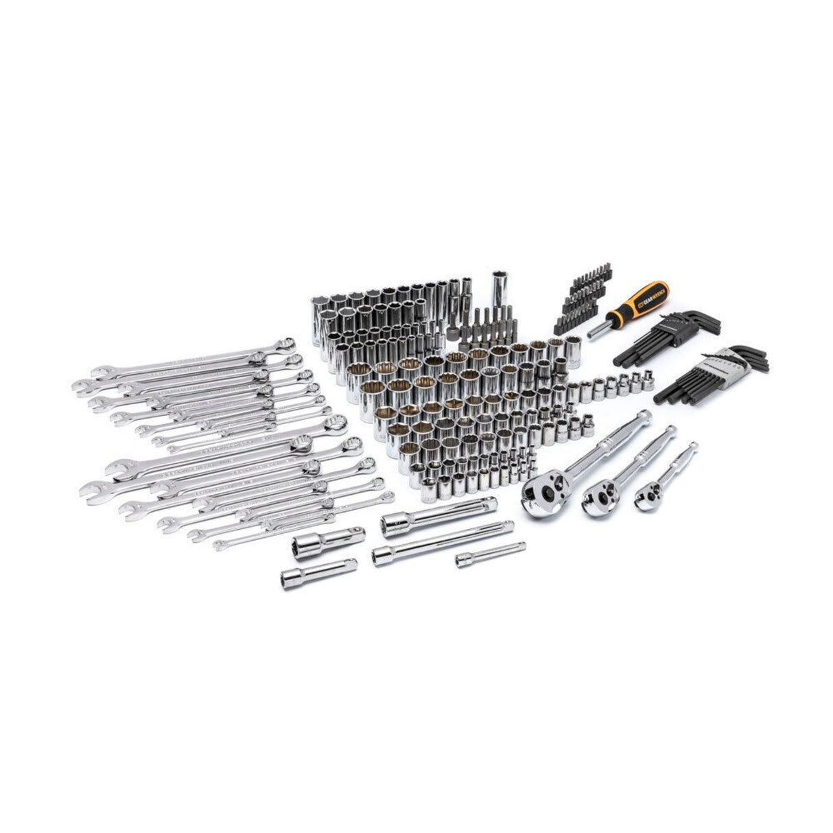 GearWrench 80940 219-Pc Mechanics Tool Set — 1/4", 3/8", 1/2" Drive, 3-Drawer Storage Box