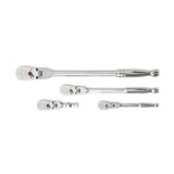 GearWrench 81230XP 4-Pc 120XP Flex Head Teardrop Ratchet Set — 1/4", 3/8" & 1/2" Drive