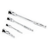 GearWrench 81230XP 4-Pc 120XP Flex Head Teardrop Ratchet Set — 1/4", 3/8" & 1/2" Drive