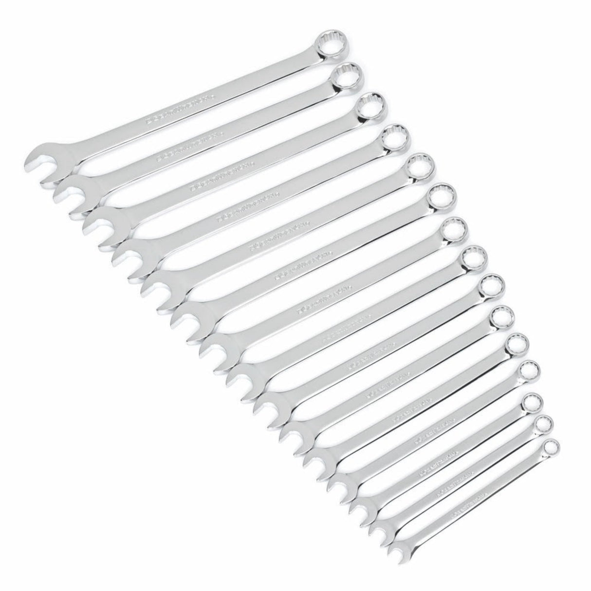GearWrench 81902 15-Pc 12-Point Long Pattern Combination Wrench Set — Metric 8-22mm