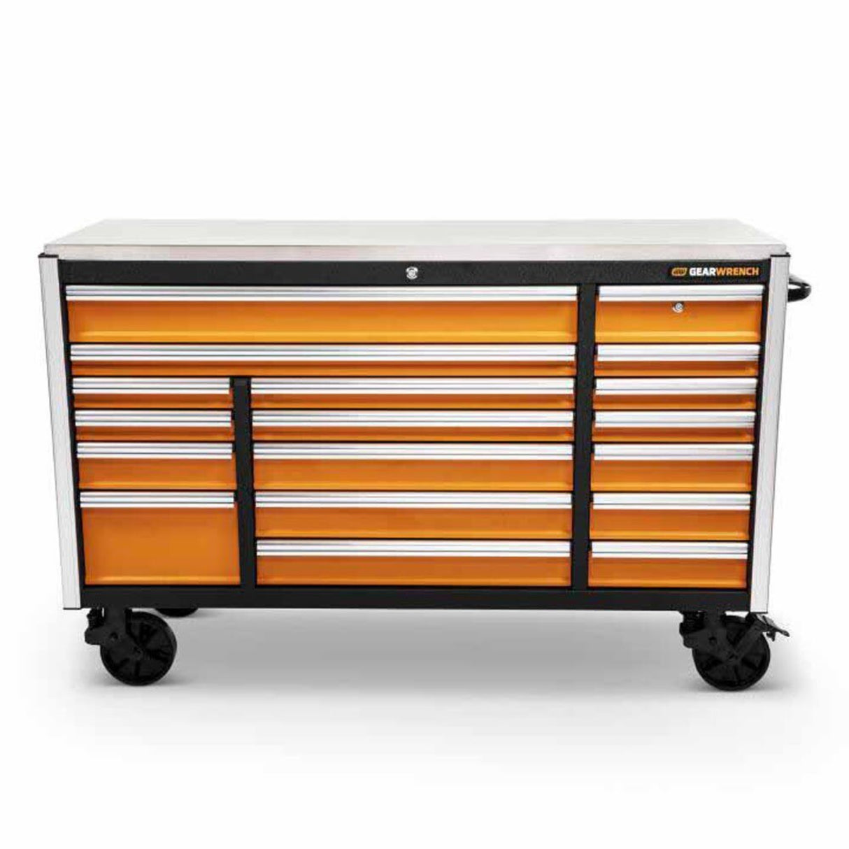 GearWrench 83249 72" 18-Drawer Rolling Tool Cabinet — Stainless Steel Worktop, GSX Series