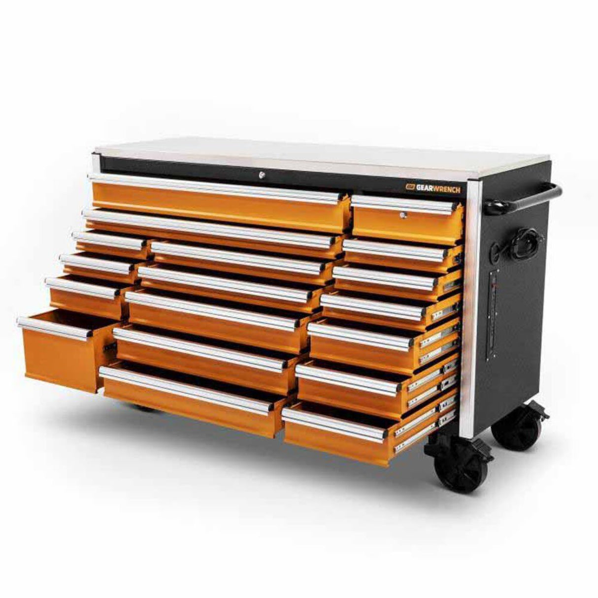 GearWrench 83249 72" 18-Drawer Rolling Tool Cabinet — Stainless Steel Worktop, GSX Series