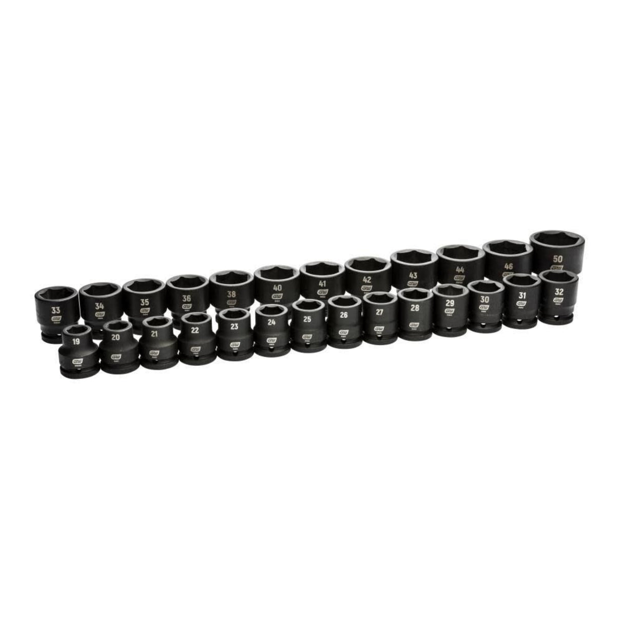 GearWrench 84031 26-Pc 3/4" Drive 6-Point Metric Impact Socket Set — Blow Mold Case