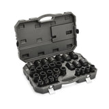 GearWrench 84033 28-Pc 3/4" Drive 6-Point Deep Metric Impact Socket Set — Blow Mold Case