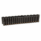 GearWrench 84935H 29-Pc 1/2" Drive 6-Point Hi-Viz Metric Deep Impact Socket Set