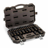 GearWrench 84935H 29-Pc 1/2" Drive 6-Point Hi-Viz Metric Deep Impact Socket Set