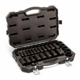 GearWrench 84947H 39-Pc 1/2" Drive 6-Point Hi-Viz SAE Impact Socket Set — Standard & Deep