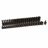 GearWrench 84948H 39-Pc 1/2" Drive 6-Point Hi-Viz Metric Impact Socket Set — Standard & Deep