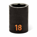 GearWrench 84948H 39-Pc 1/2" Drive 6-Point Hi-Viz Metric Impact Socket Set — Standard & Deep