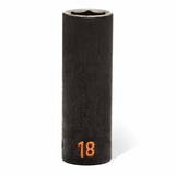 GearWrench 84948H 39-Pc 1/2" Drive 6-Point Hi-Viz Metric Impact Socket Set — Standard & Deep