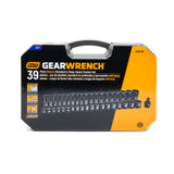 GearWrench 84948N 39-Pc 1/2" Drive 6-Point Metric Impact Socket Set — Standard & Deep