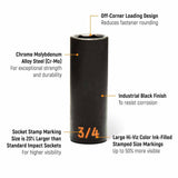GearWrench 84949H 27-Pc 1/2" Drive 6-Point Hi-Viz Deep Impact Socket Set — SAE & Metric