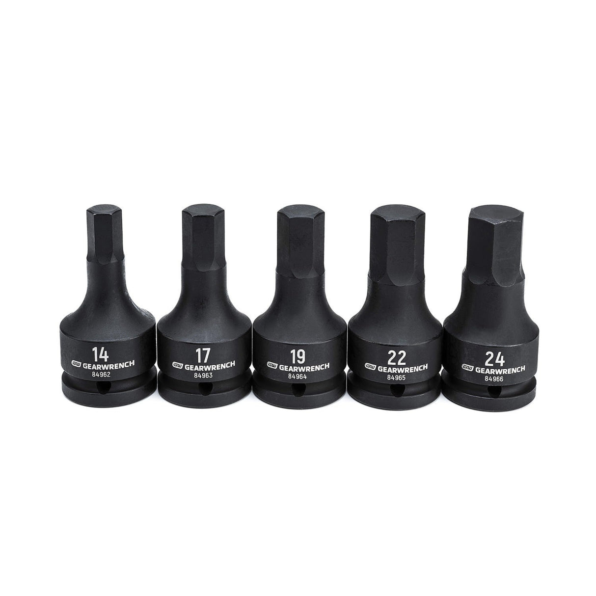 GearWrench 84968-06 5-Pc 3/4" Drive Metric Hex Bit Impact Socket Set — 14mm to 24mm