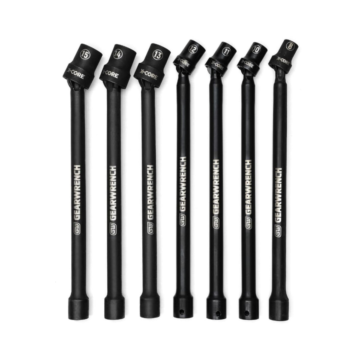 GearWrench 84980 7-Pc 3/8" Drive 6-Point X-Core Pinless Universal Impact Extension Socket Set — Metric