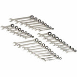 GearWrench 85034 34-Pc 72-Tooth 12-Point Ratcheting Wrench Set — SAE & Metric, Standard & Stubby