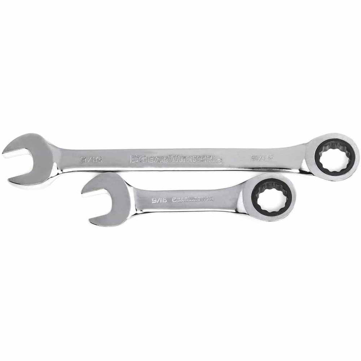 GearWrench 85034 34-Pc 72-Tooth 12-Point Ratcheting Wrench Set — SAE & Metric, Standard & Stubby