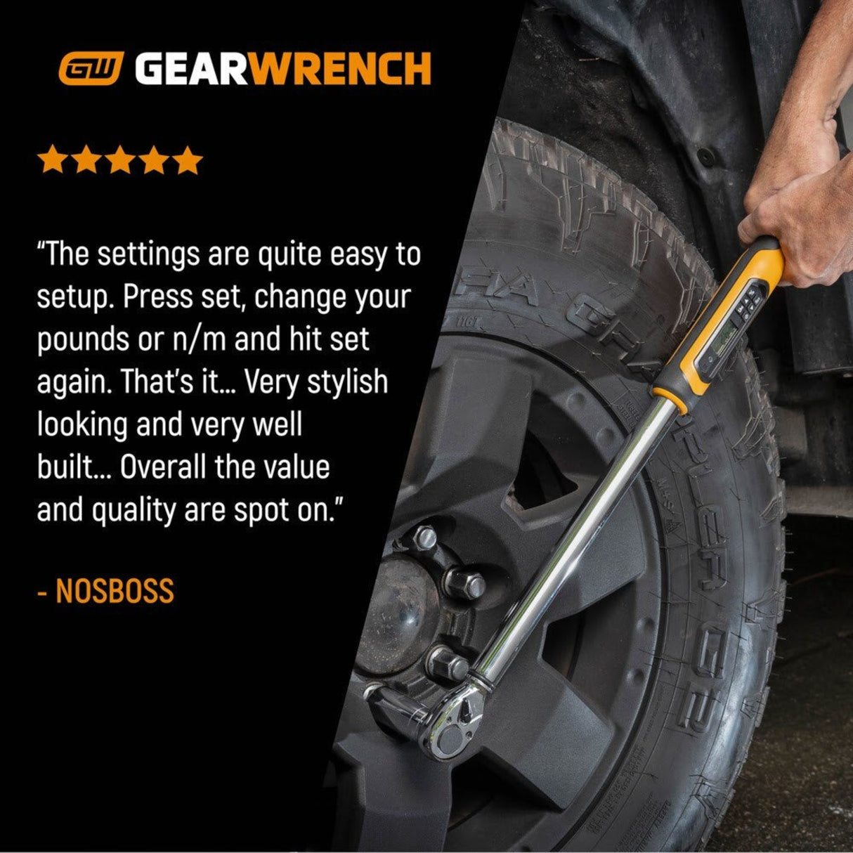 GearWrench 85077 1/2" Drive Electronic Torque Wrench — 30-340 Nm, ±2% Accuracy