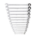 GearWrench 85199 13-Pc 72-Tooth 12-Point XL Ratcheting Wrench Set — SAE 1/4" to 1"