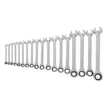 GearWrench 85890-02 18-Pc 72-Tooth 12-Point Ratcheting Combination Wrench Set — Metric