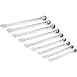 GearWrench 85898 9-Pc 72-Tooth 12-Point XL X-Beam Ratcheting Wrench Set — SAE 5/16" to 3/4"