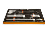 GearWrench 86522 18-Pc 1/2" Drive 90-Tooth Ratchet & Drive Tool Set — EVA Foam Tray