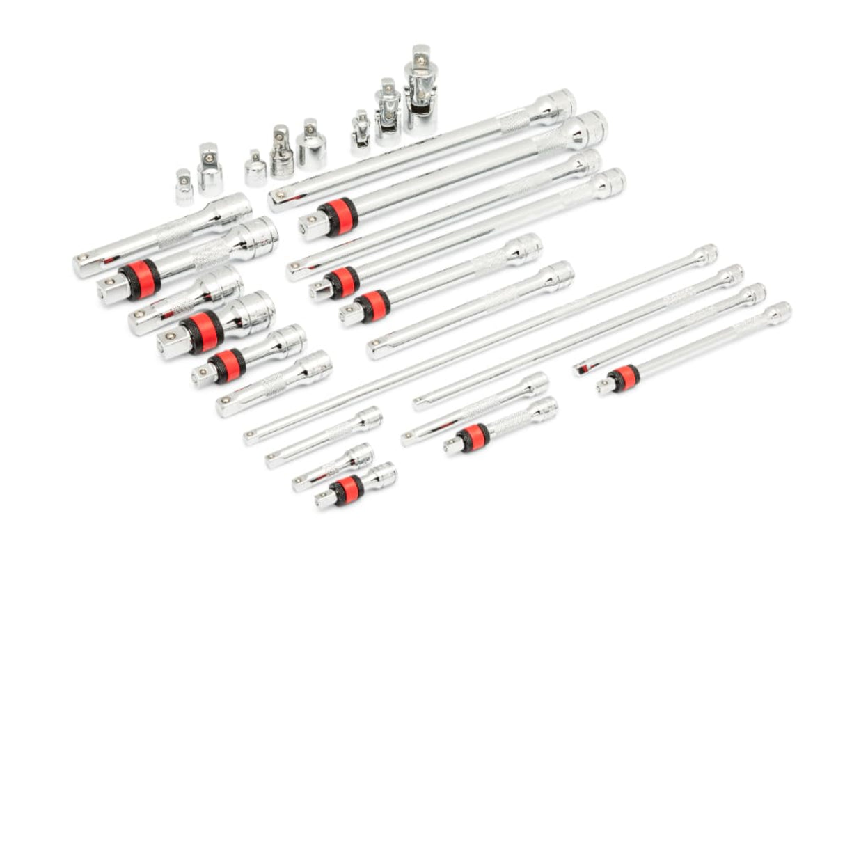 GearWrench 86523 29-Pc Chrome Drive Accessory Set — 1/4", 3/8", 1/2" Drive, EVA Foam Tray