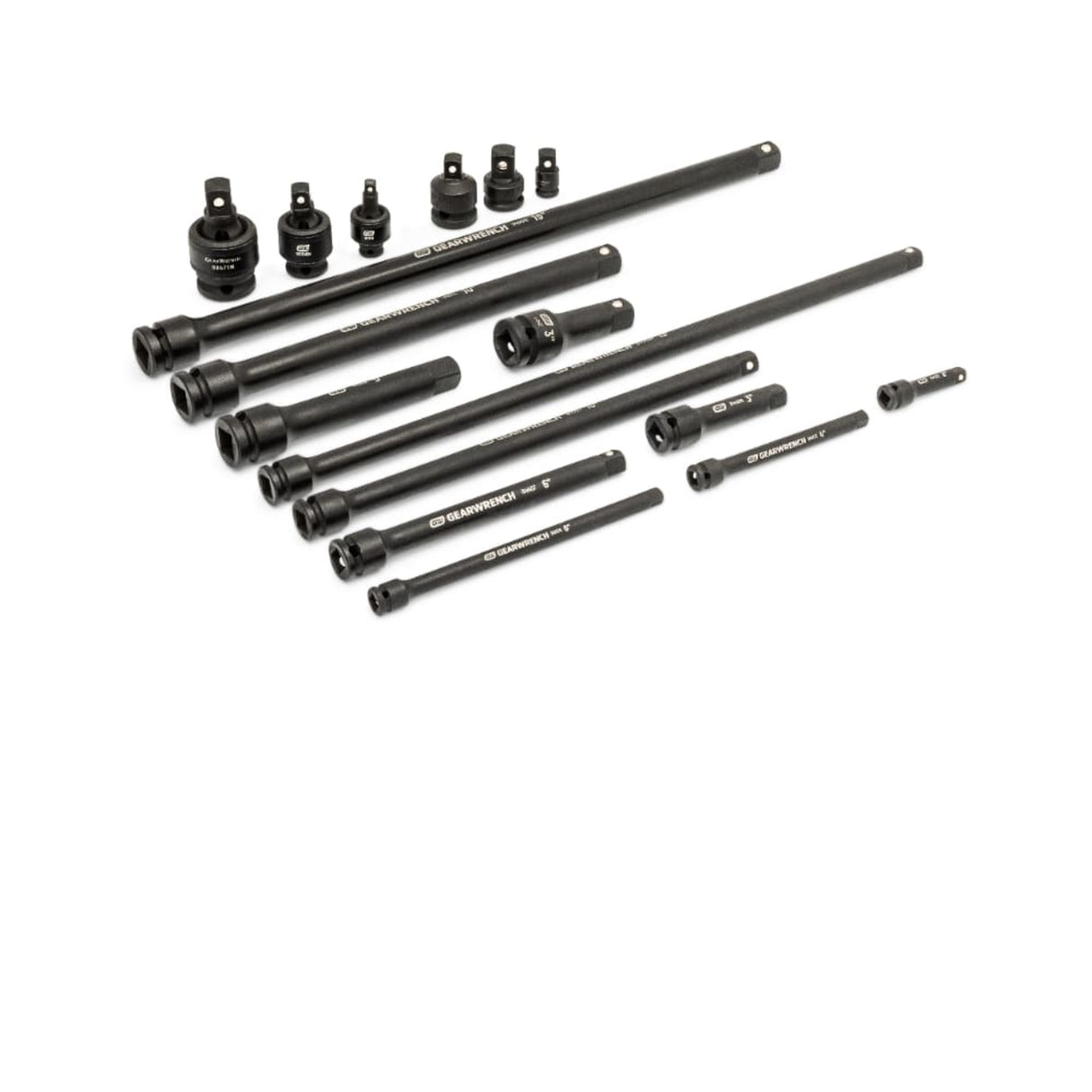 GearWrench 86524 17-Pc Impact Drive Accessory Set — 1/4", 3/8", 1/2" Drive, EVA Foam Tray