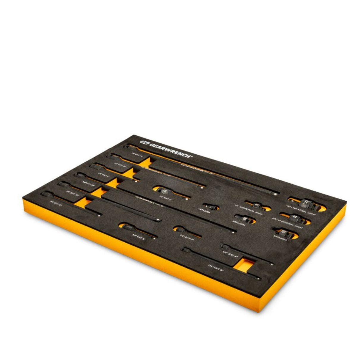 GearWrench 86524 17-Pc Impact Drive Accessory Set — 1/4", 3/8", 1/2" Drive, EVA Foam Tray