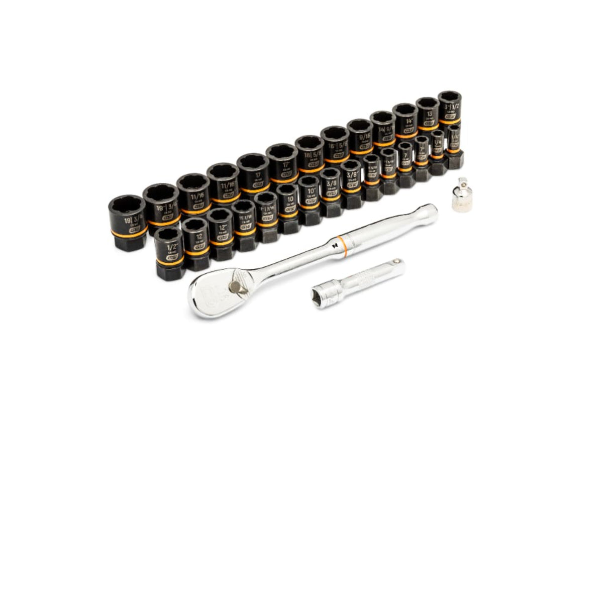 GearWrench 86525 31-Pc 3/8" Drive 90T Ratchet & Bolt Biter Socket Set — SAE/Metric, EVA Tray