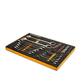 GearWrench 86526 21-Pc 72-Tooth 12-Point SAE Ratcheting Wrench Set — Standard & Stubby, EVA Tray