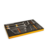 GearWrench 86526 21-Pc 72-Tooth 12-Point SAE Ratcheting Wrench Set — Standard & Stubby, EVA Tray