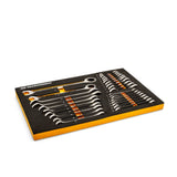 GearWrench 86527 28-Pc 72-Tooth 12-Point Metric Ratcheting Wrench Set — Standard & Stubby, EVA Tray