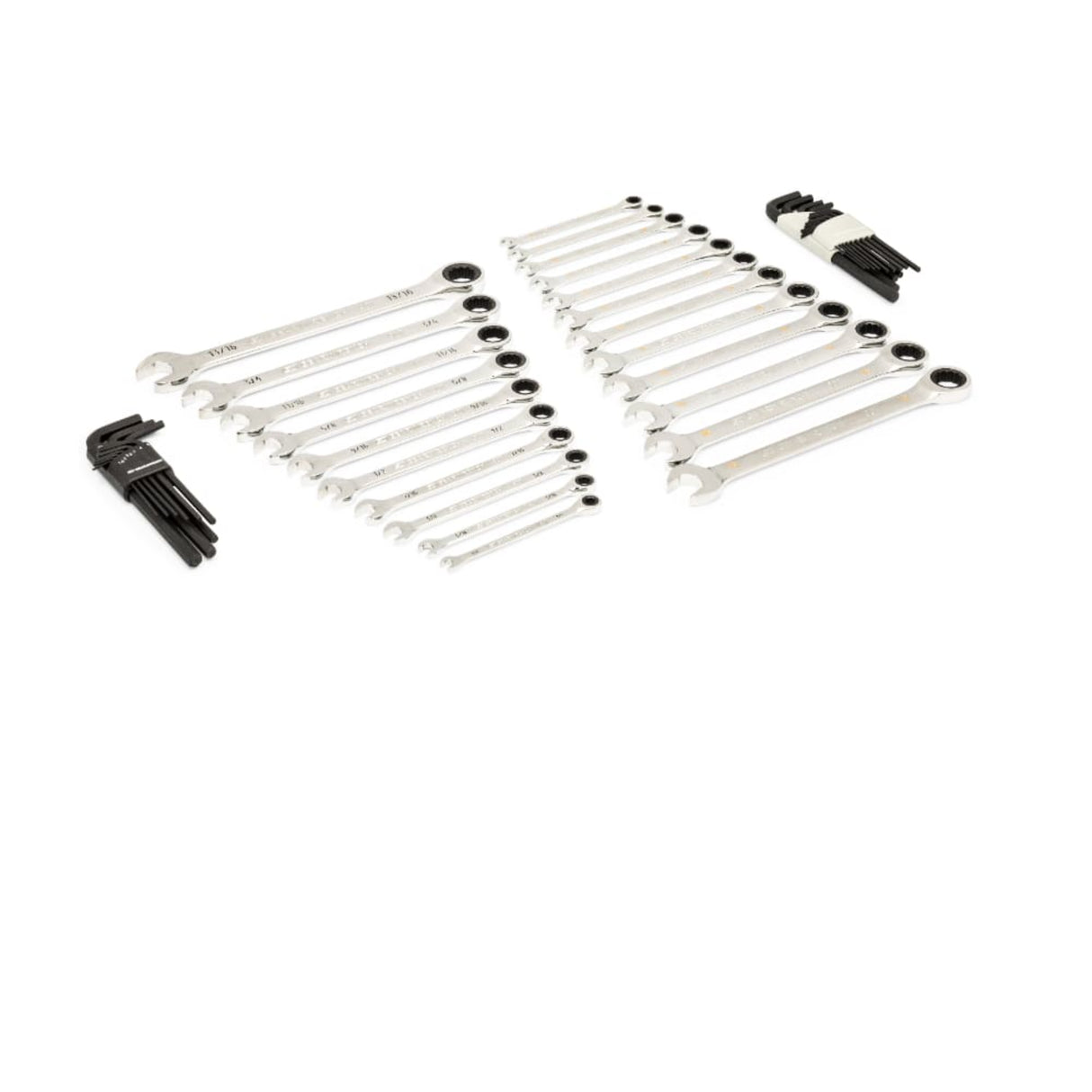GearWrench 86528 44-Pc 90-Tooth Ratcheting Wrench & Hex Key Set — SAE & Metric, EVA Tray