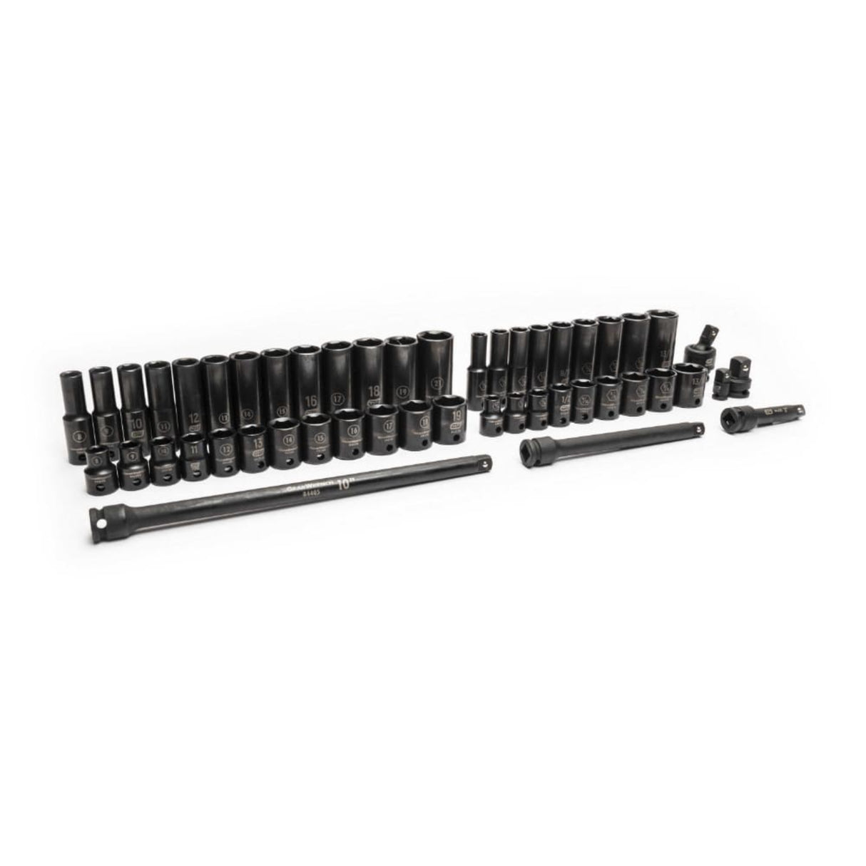 GearWrench 86533 49-Pc 3/8" Drive 6-Point Impact Socket Set — Standard & Deep, SAE & Metric
