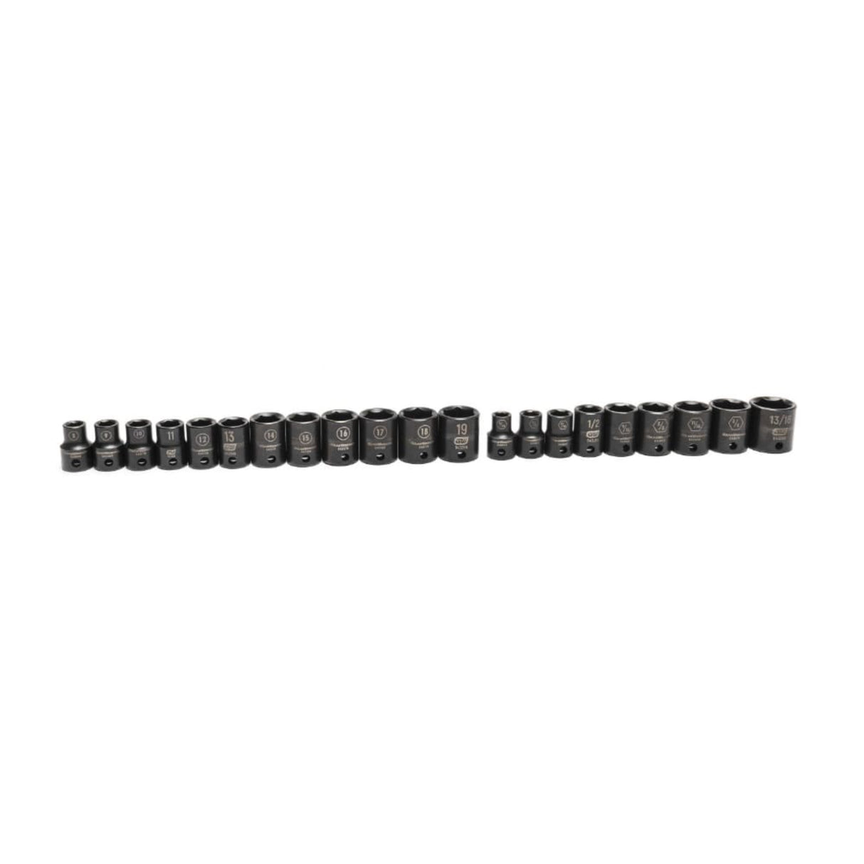 GearWrench 86533 49-Pc 3/8" Drive 6-Point Impact Socket Set — Standard & Deep, SAE & Metric