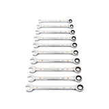 GearWrench 86927 12-Pc 90-Tooth 12-Point Ratcheting Combination Wrench Set — Metric