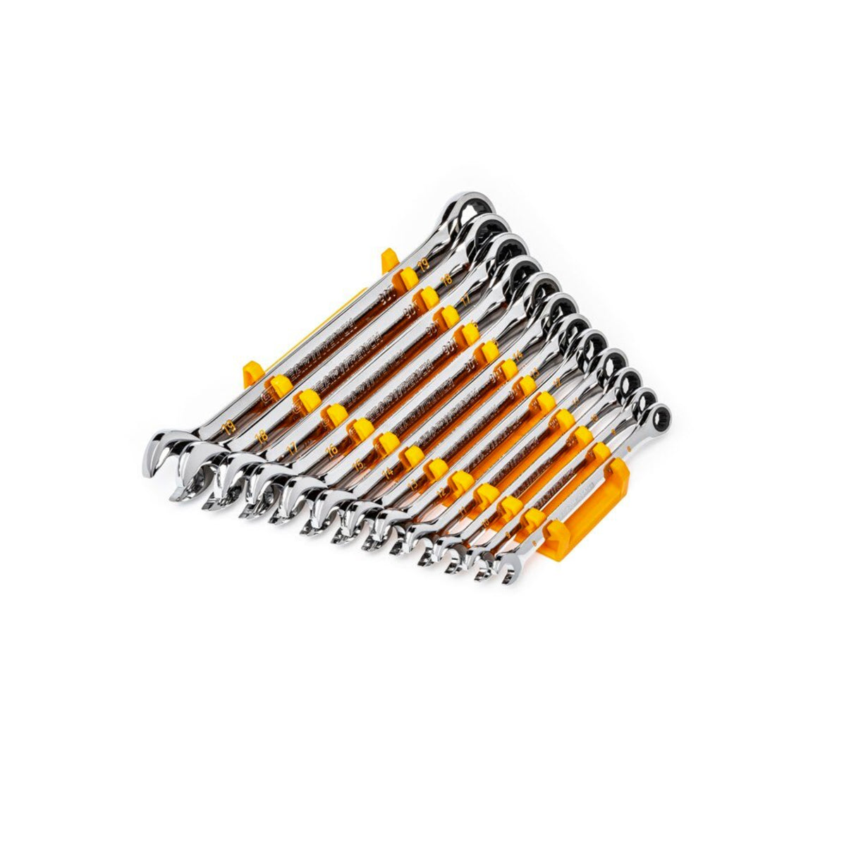 GearWrench 86927 12-Pc 90-Tooth 12-Point Ratcheting Combination Wrench Set — Metric