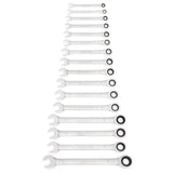 GearWrench 9416 16-Pc 72-Tooth 12-Point Ratcheting Combination Wrench Set — Metric