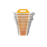 GearWrench 9416 16-Pc 72-Tooth 12-Point Ratcheting Combination Wrench Set — Metric