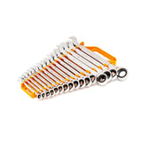 GearWrench 9416 16-Pc 72-Tooth 12-Point Ratcheting Combination Wrench Set — Metric