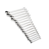 GearWrench 9602N 16-Pc 72-Tooth 12-Point Reversible Ratcheting Wrench Set — Metric