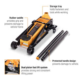 GearWrench GWHDFJ3T 3-Ton Heavy-Duty Floor Jack — Dual Piston Fast Lift