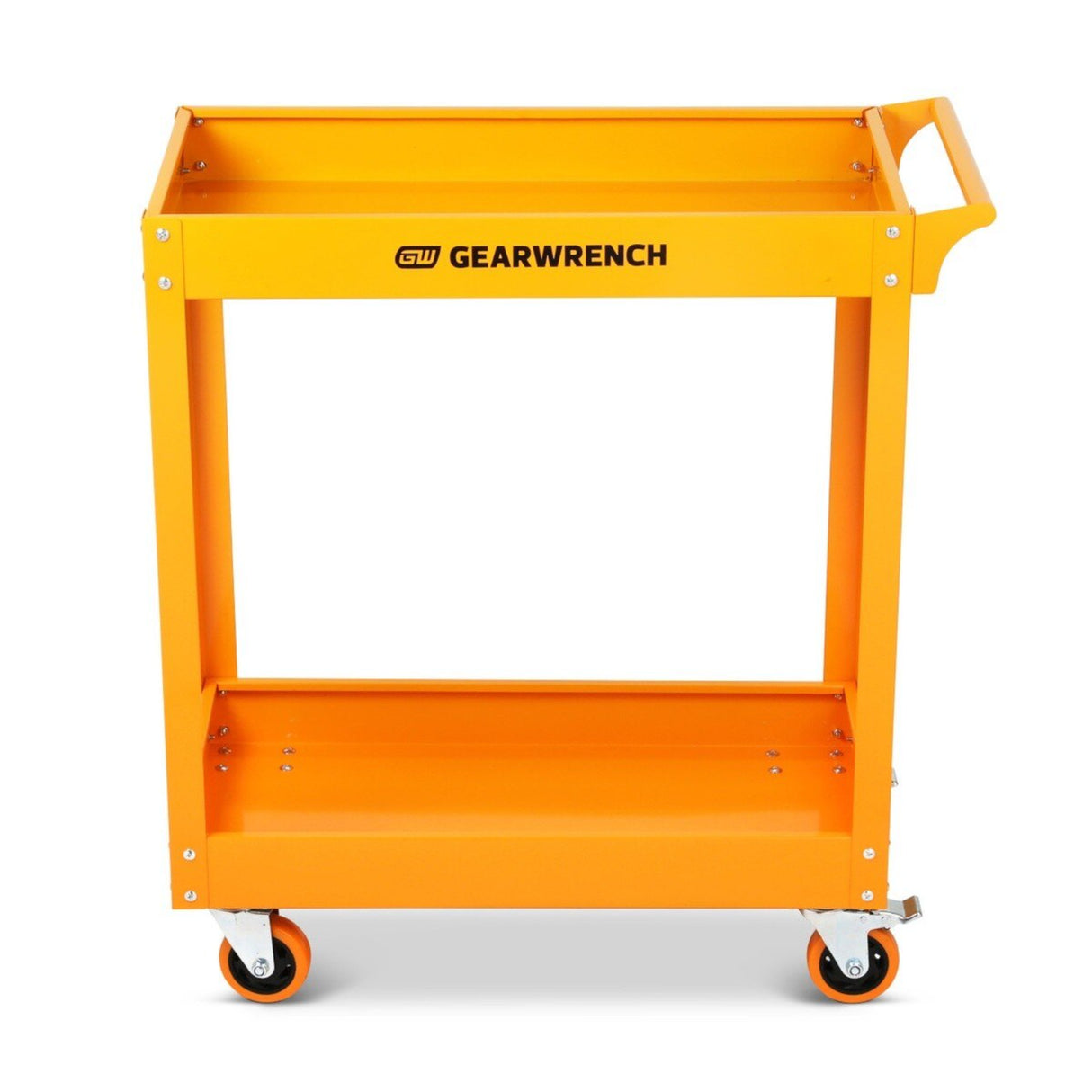 GearWrench GWMSC 36" 2-Shelf Steel Utility Cart — 440 lb Capacity, Locking Casters