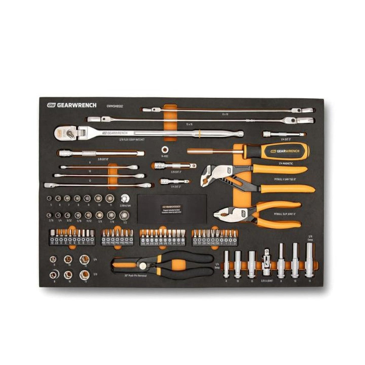 GearWrench GWMSMBS02 82-Pc 120XP Automotive Tool Set — Foam Storage Tray