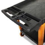 GearWrench GWPSCM 46" 2-Shelf Plastic Utility Cart — 500 lb Capacity, Locking Casters