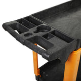 GearWrench GWPSCS 40" 2-Shelf Heavy Duty Utility Cart — 500 lb Capacity, Locking Casters